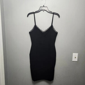 Popular 21 women's mini dress size large black lace 90s Y2K baby doll